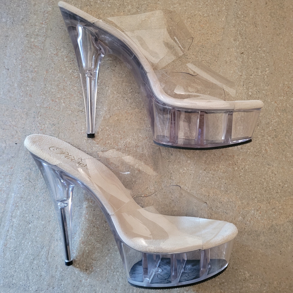 Elegant Clear Platform Heels
